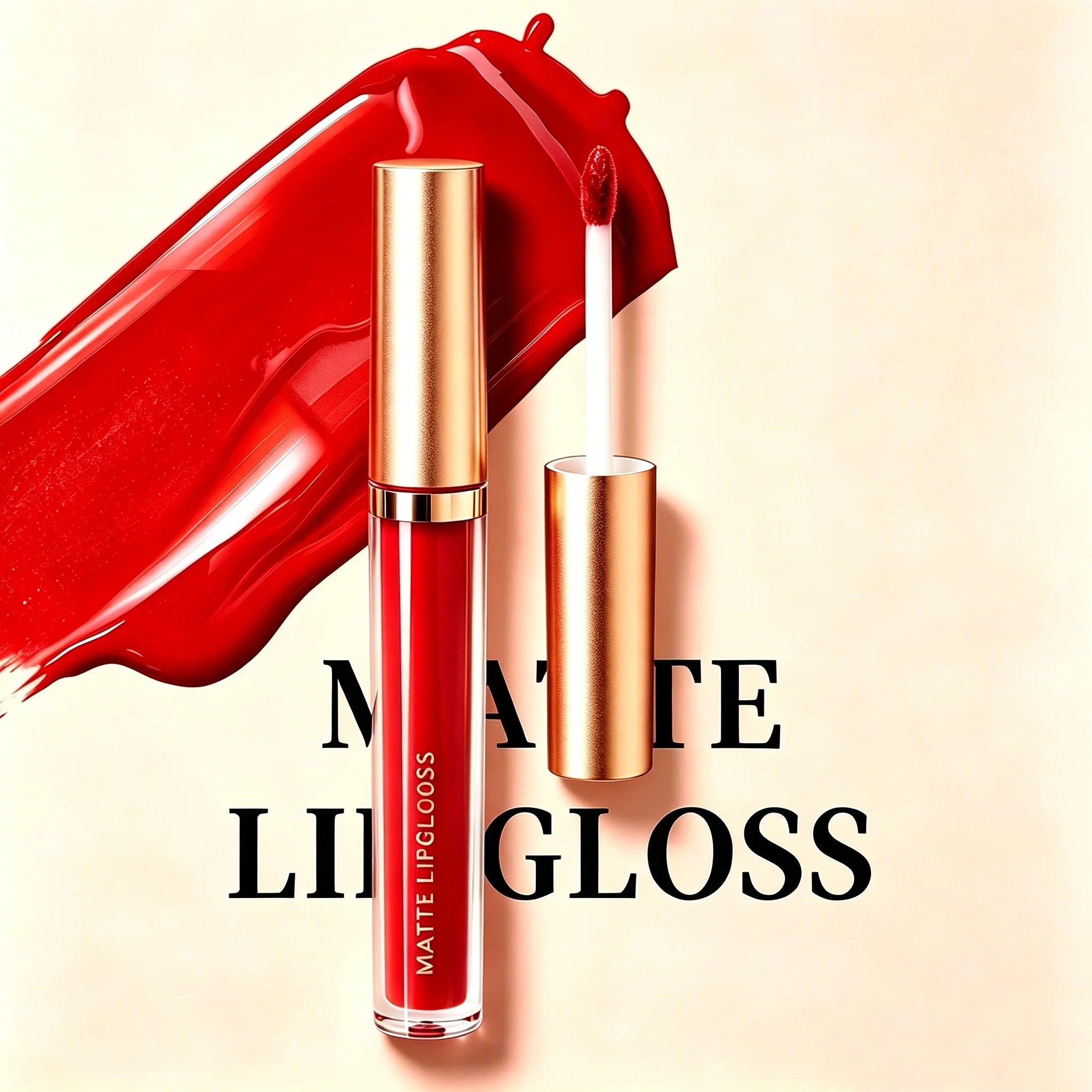 Matte Lip Gloss AB Two Sets, Not Stained with Cup Mouth Red Lip Gloss